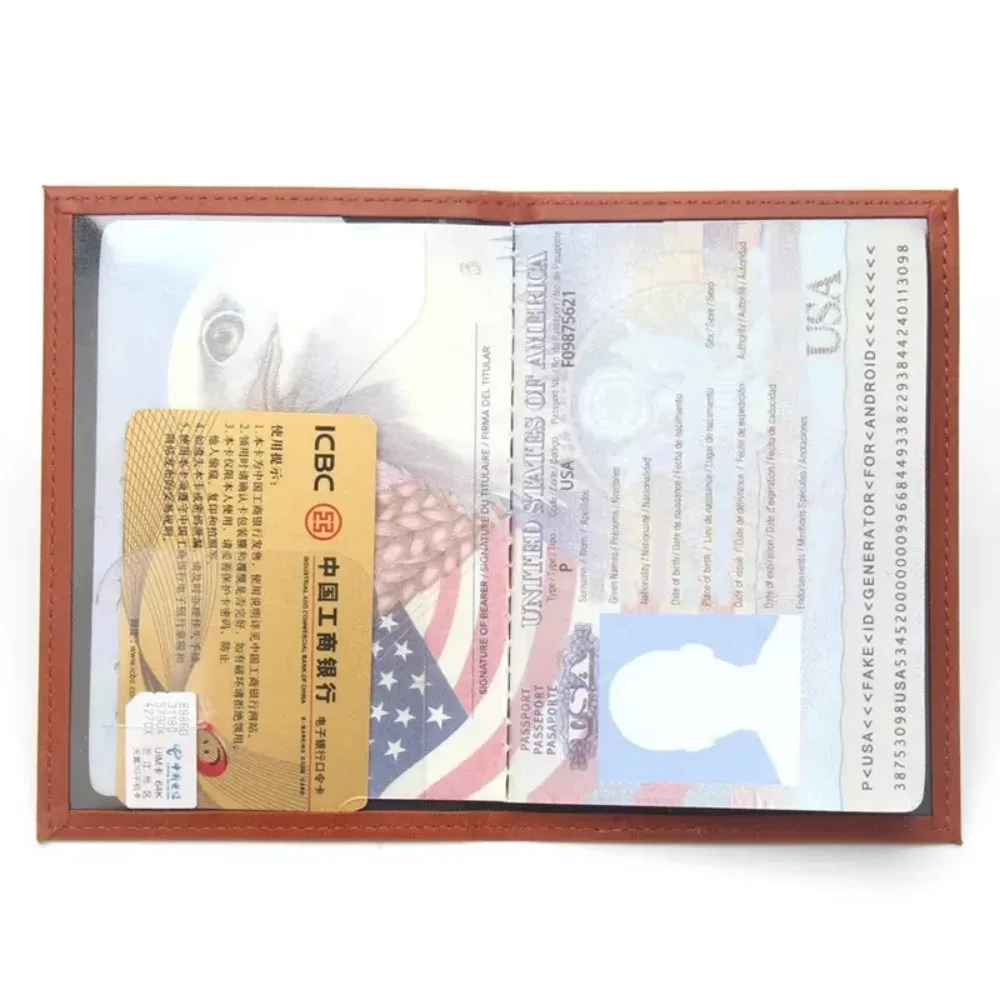 porte-passeport personnalisé avec nom et motif adorable de chiot de dessin animé, pochette de voyage portable à motif avion minimaliste