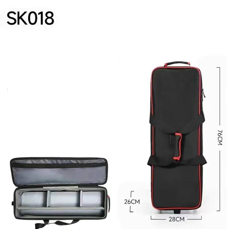 kit d'éclairage flash de studio professionnel, valise à roulettes, équipement photographique de grande/moyenne/petite taille, sac de voyage avec roulettes