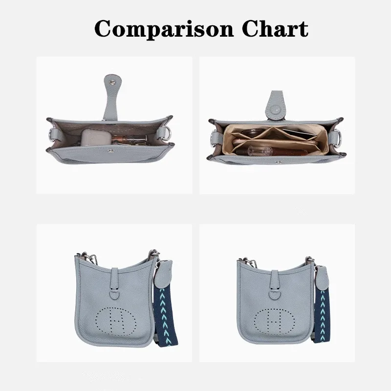 evalunylon liner pocket pour hermès evelyne, 16, 29, 33 sacs, doublure étanche ultra légère, sac de rangement, sac de tri, partie intérieure