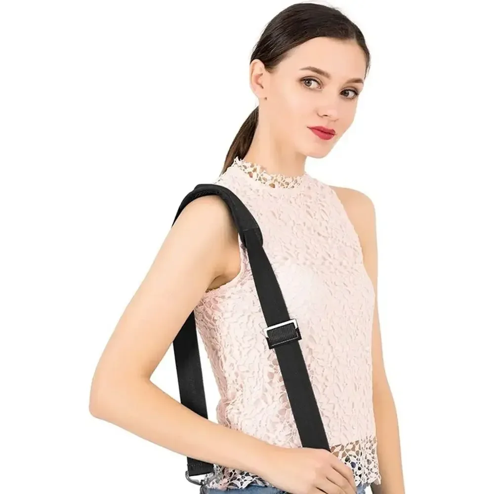 sangle de sac réglable en nylon noir, 70-140cm, poignée de sac à main unisexe détachable, sac à bandoulière, ceinture, accessoires de sac