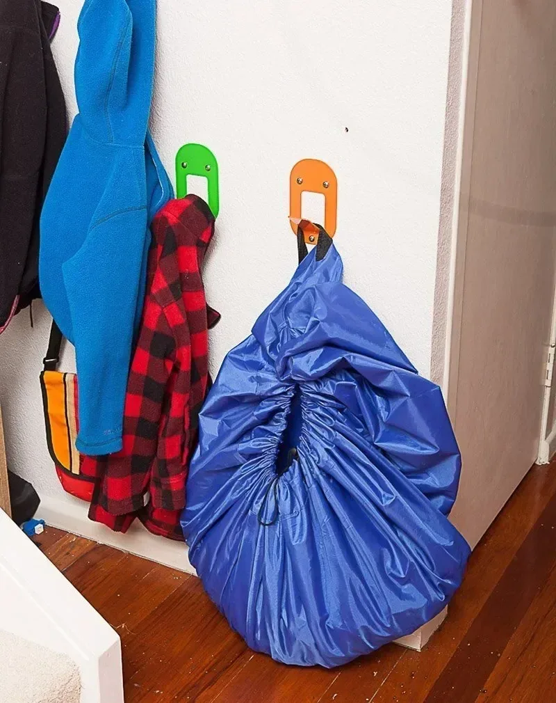 sac de rangement pour jouets d'enfants, tapis de jeu portable pour blocs de construction, organisateur multifonctionnel avec poignée de transport, cadeau de noël