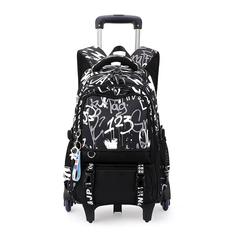 sacs d'école à roulettes sacs à dos scolaires pour garçons sac à roulettes sac d'école orthopédique étanche sac à dos à roulettes étudiant