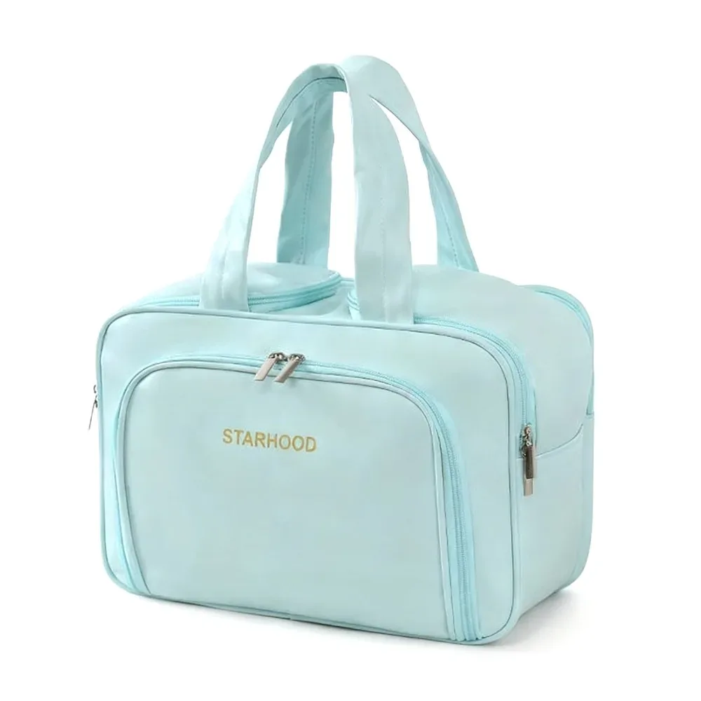 sac à cosmétiques de grande capacité, trousse de toilette portative étanche, organisateur de maquillage multi-compartiments, sac de rangement de maquillage