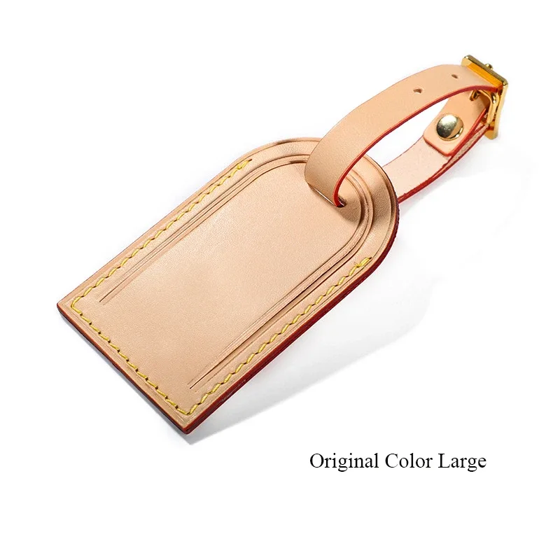 étiquette de bagage en cuir tanné végétal monogramme gratuit, avion, cuir de vache, voyage d'embarquement, étui à roulettes