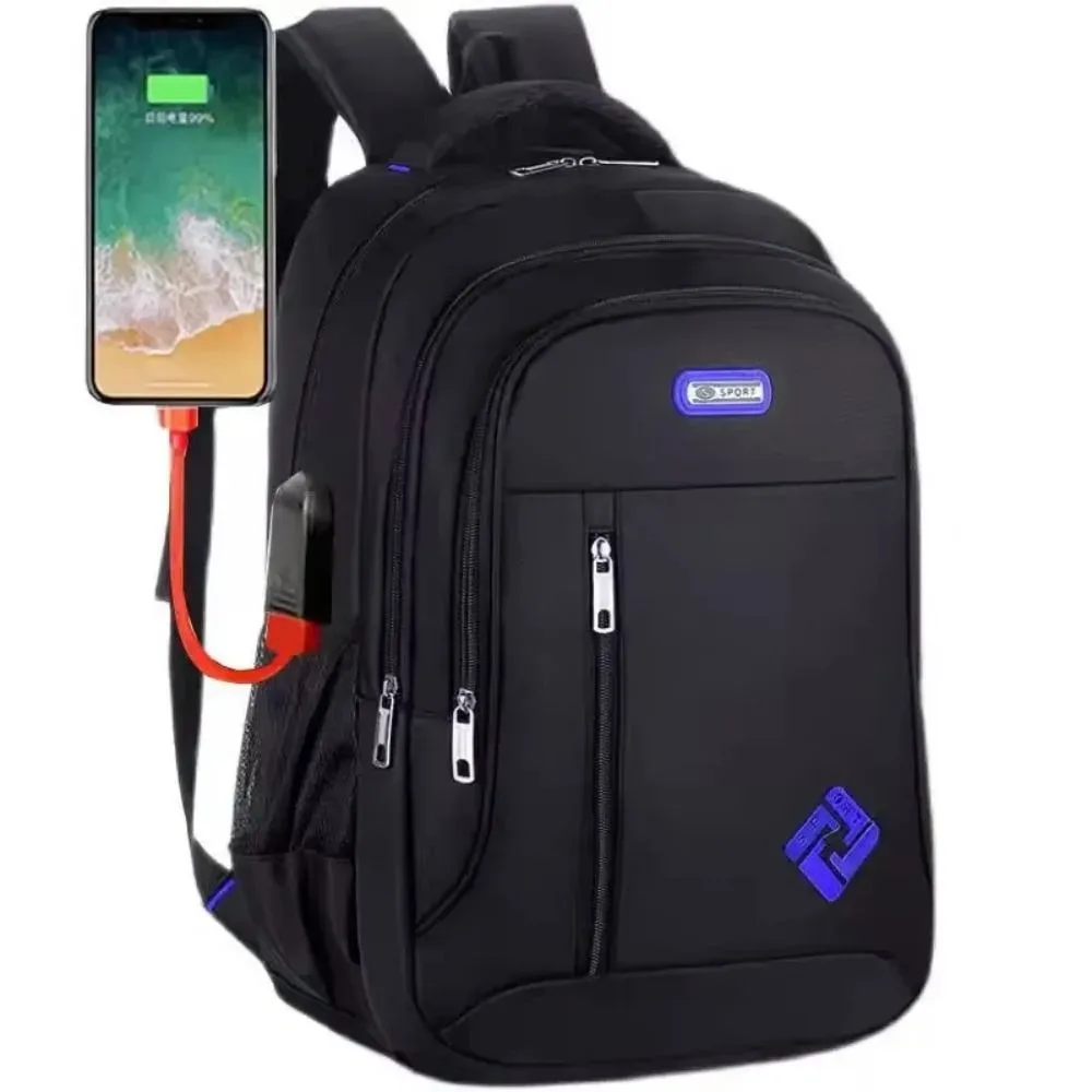sac à dos multifonctionnel pour ordinateur portable, grande capacité, étanche, décontracté, avec port de chargement usb, résistant à l'usure