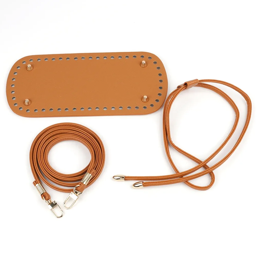 1 ensemble de sacs à main faits à la main pour femmes, sac de couture, housse en cuir avec trous, accessoires de bricolage pour sac à dos tricoté