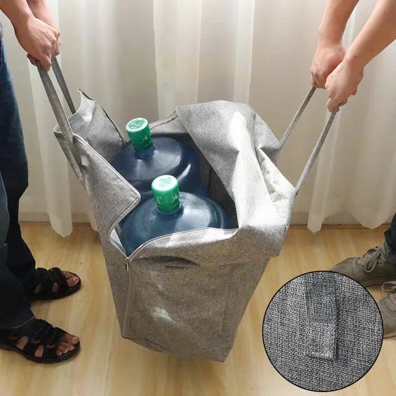 sac à bagages portable, sacs de rangement pour vêtements de voyage, sac à main à fermeture éclair, anti-poussière, gril en coton, grand sac de sport à main
