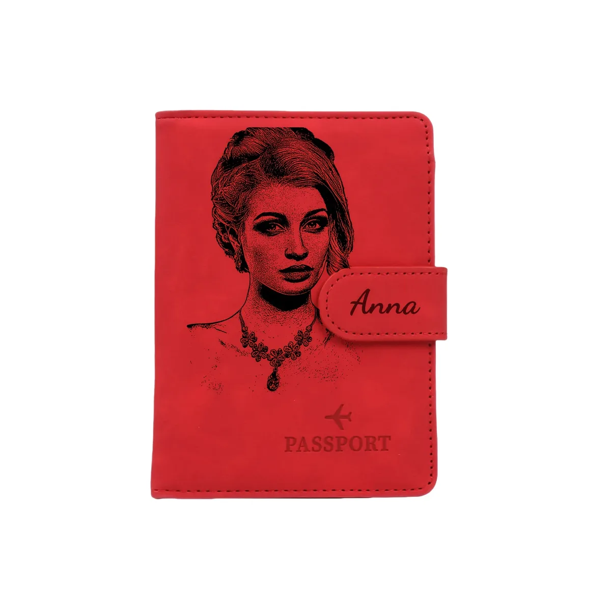 porte-passeport personnalisé avec motif d'animal de compagnie. élégante trousse de voyage pour documents, cadeau personnalisé pour les vacances, les affaires et plus encore