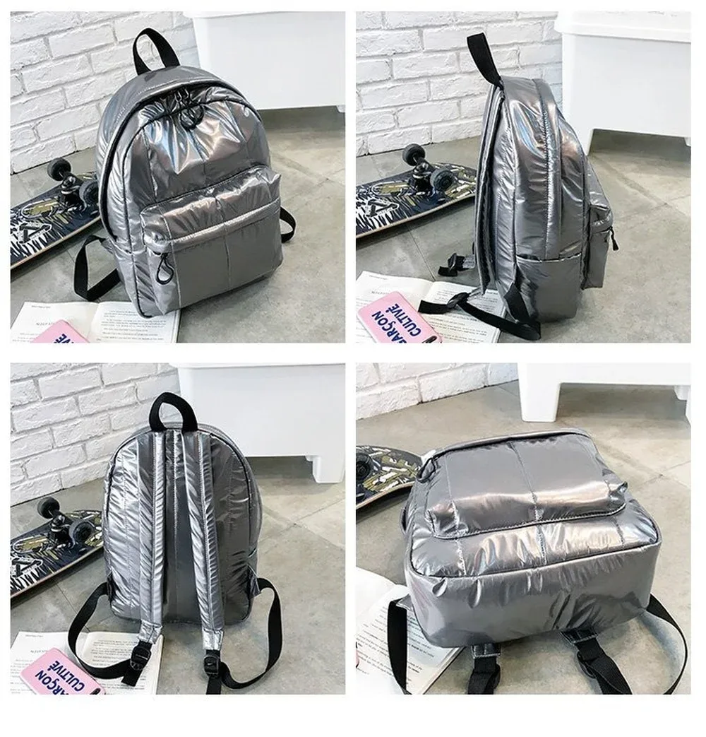 sacs à dos rembourrés en coton pour femmes, sacs d'école en duvet pour adolescents, sac de voyage design, grands sacs à main pour femmes, nouveau, 2021