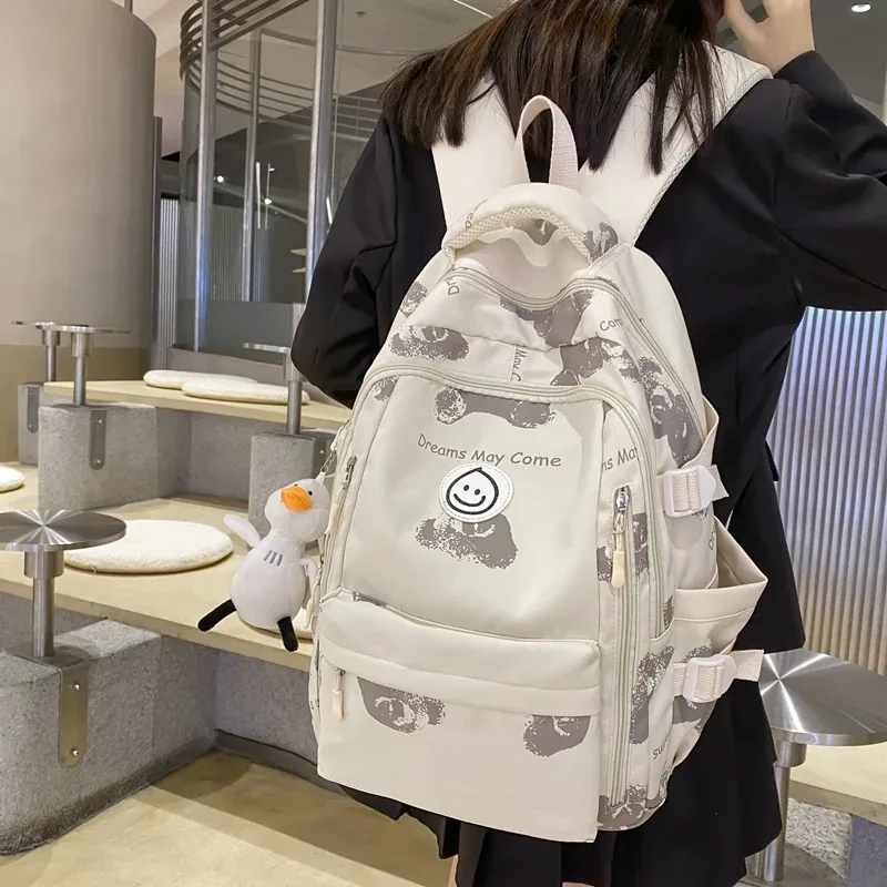 2024 grand femme mignon collège sac à dos fille voyage livre sac à dos en nylon mode dames sac de loisirs femmes ordinateur portable hommes sacs d'école