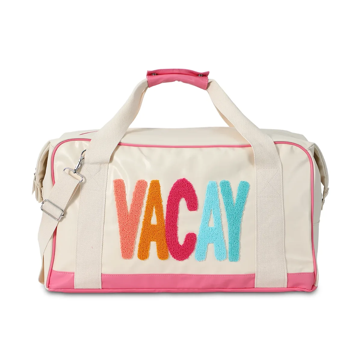 chenille lettre sac de voyage grand patchwork en cuir pu week-end sac de nuit pour les femmes sacs à main voyage fourre-tout vacances