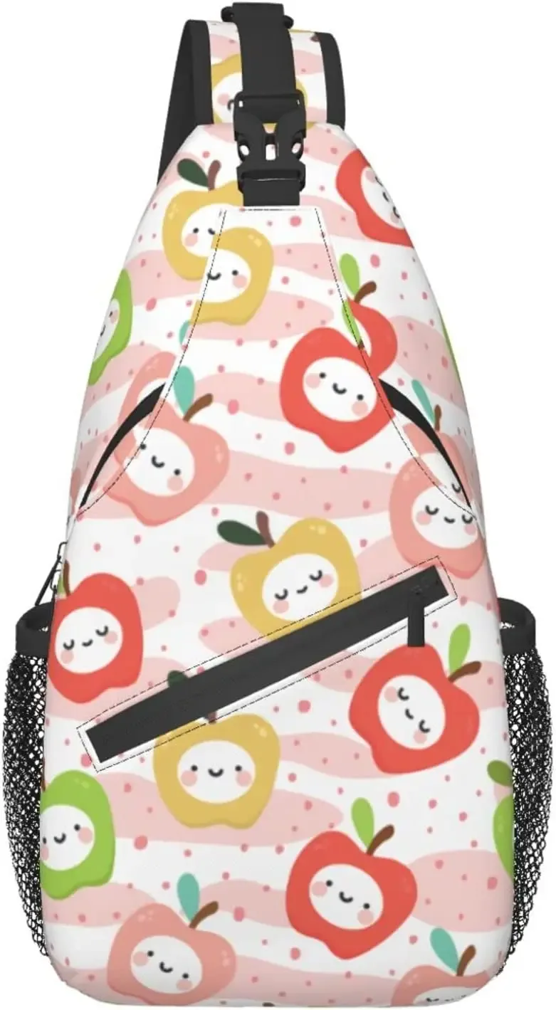 sac à bandoulière à motif de gels sans couture pour femmes et hommes, sacs à bandoulière à imprimé fruits, sac à dos décontracté, sac de poitrine, sac à dos initié