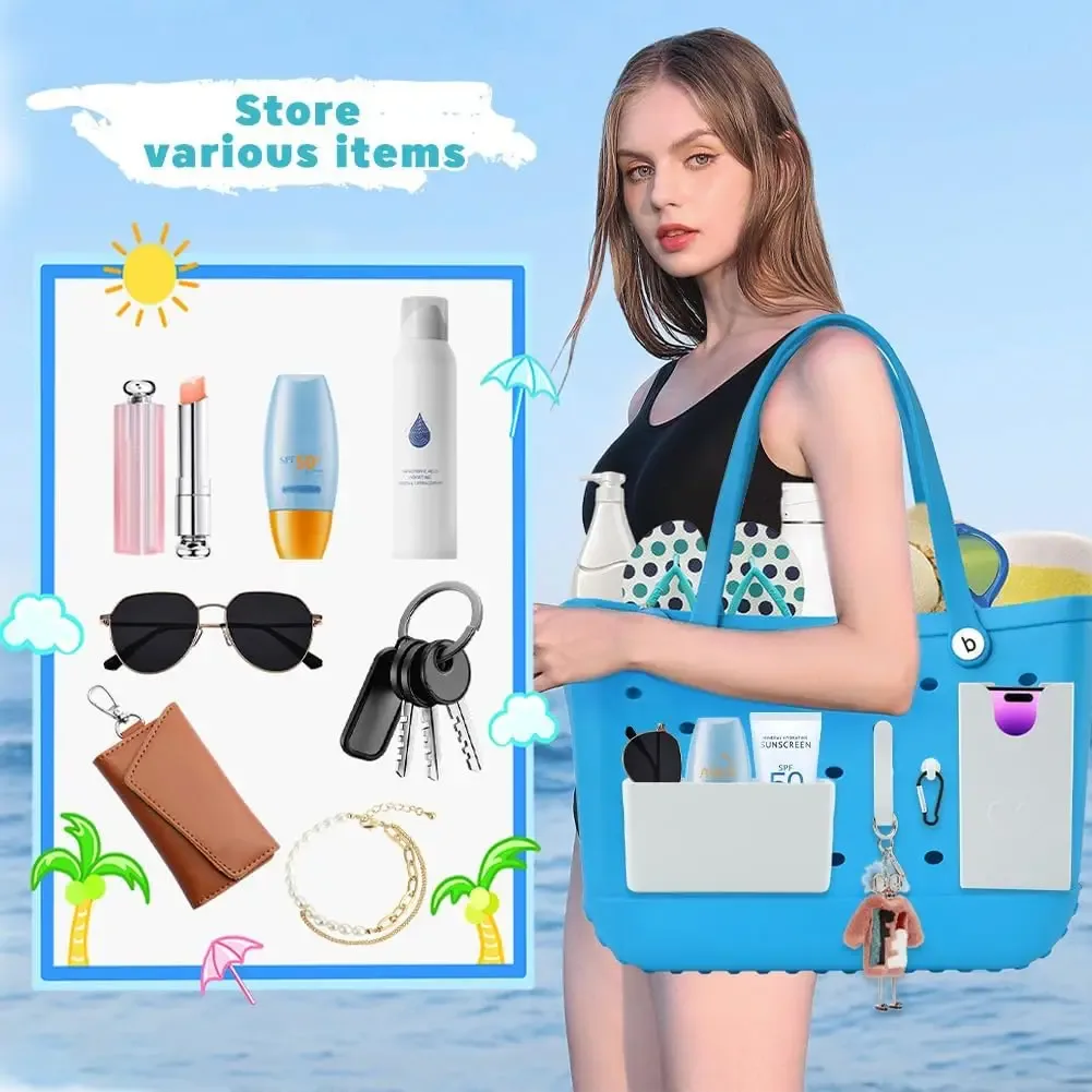 organisateur de sac de plage, support de téléphone pour sac de bain, accessoires de sac, inserts organisateurs, breloques pour lunettes de soleil, clés, portefeuille, téléphone portable