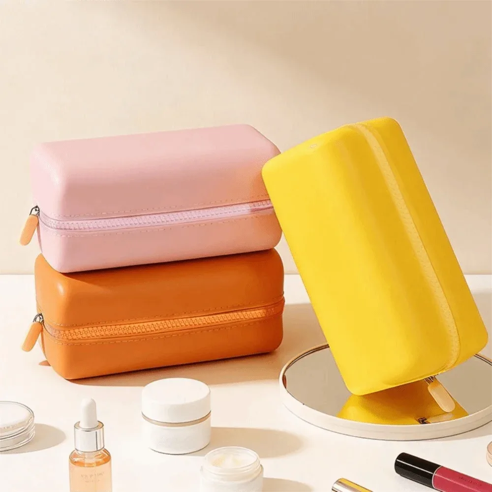 sac de rangement pour cosmétiques en silicone de haute qualité, grande capacité, étanche, pochette de voyage, sac à main
