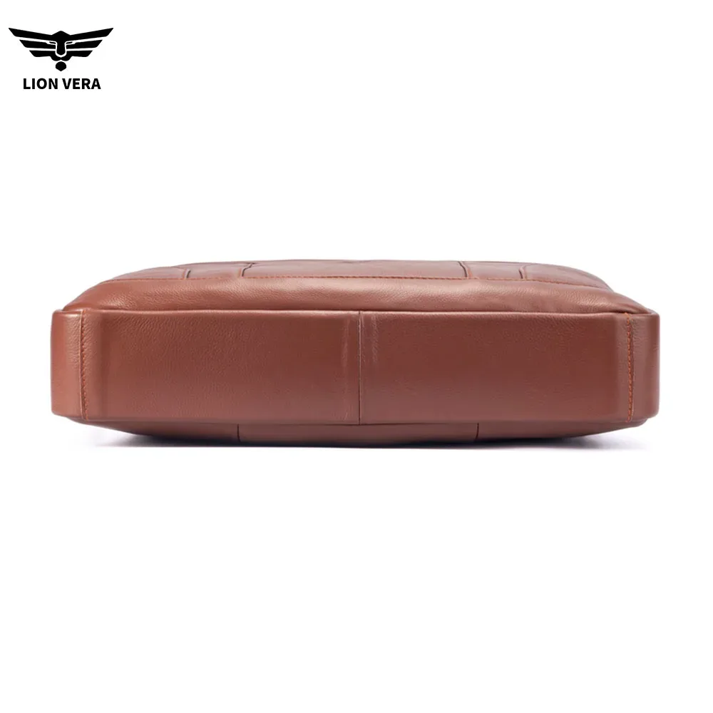 lion vera – porte-documents d'affaires en cuir véritable, noir, 15.6 pouces, sac d'ordinateur de bureau pour hommes, sacs à main de luxe, porte-documents pour ordinateur portable