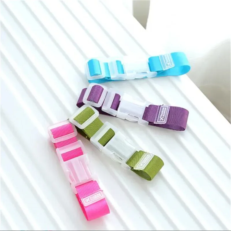 sangles en nylon réglables colorées pour bagages, ceinture de bagage, sac de sécurité, bouton de structure, avion, valise, voyage, accessoires