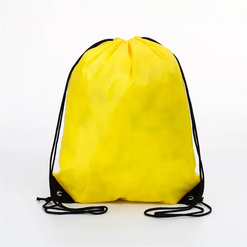 1pc sac à dos à cordon avec bande réfléchissante chaîne sac à dos cinch sacs sac en vrac pour l'école yoga sport gymnase voyage
