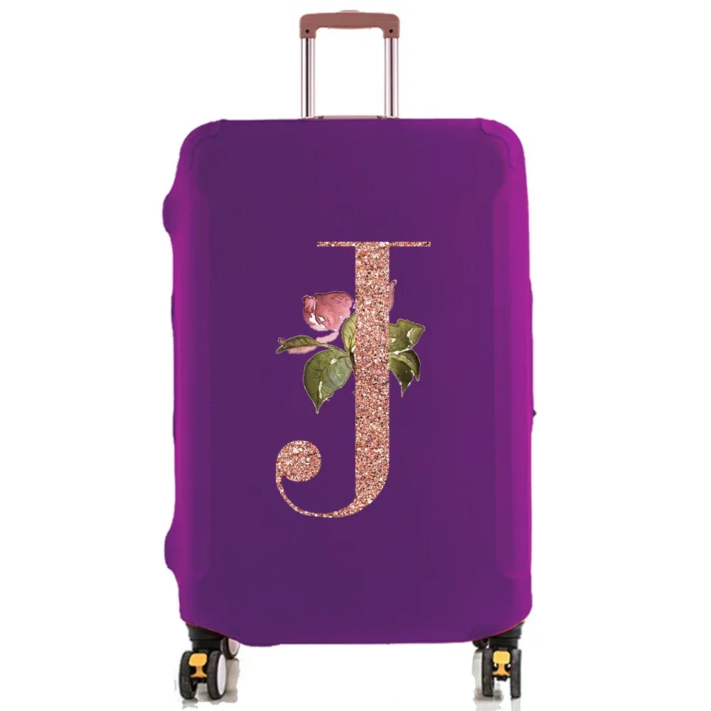 housse de protection pour bagages de 18 à 32 pouces, accessoires de voyage, tissu extensible illimité en or rose, housse anti-poussière, boîtier de chariot