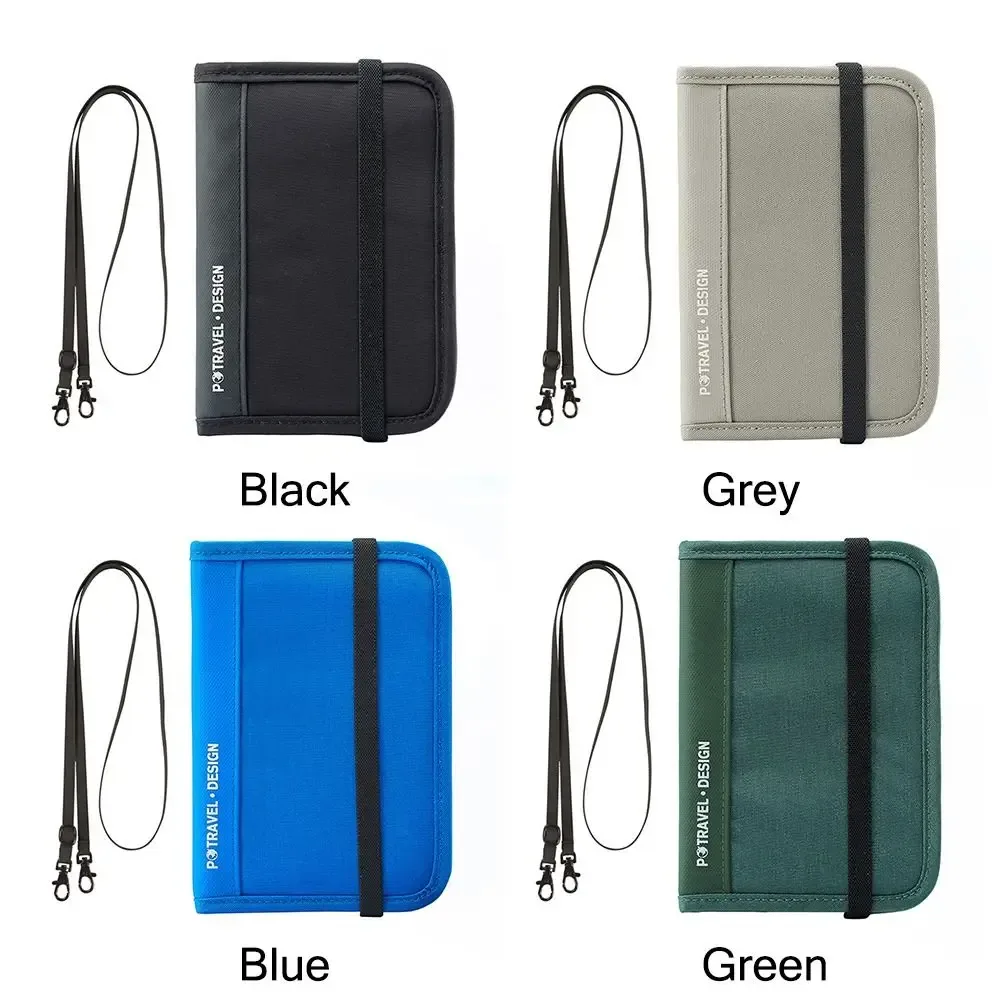sac de voyage rfid de sécurité multicolore pour passeport et documents personnels, antivol et étanche