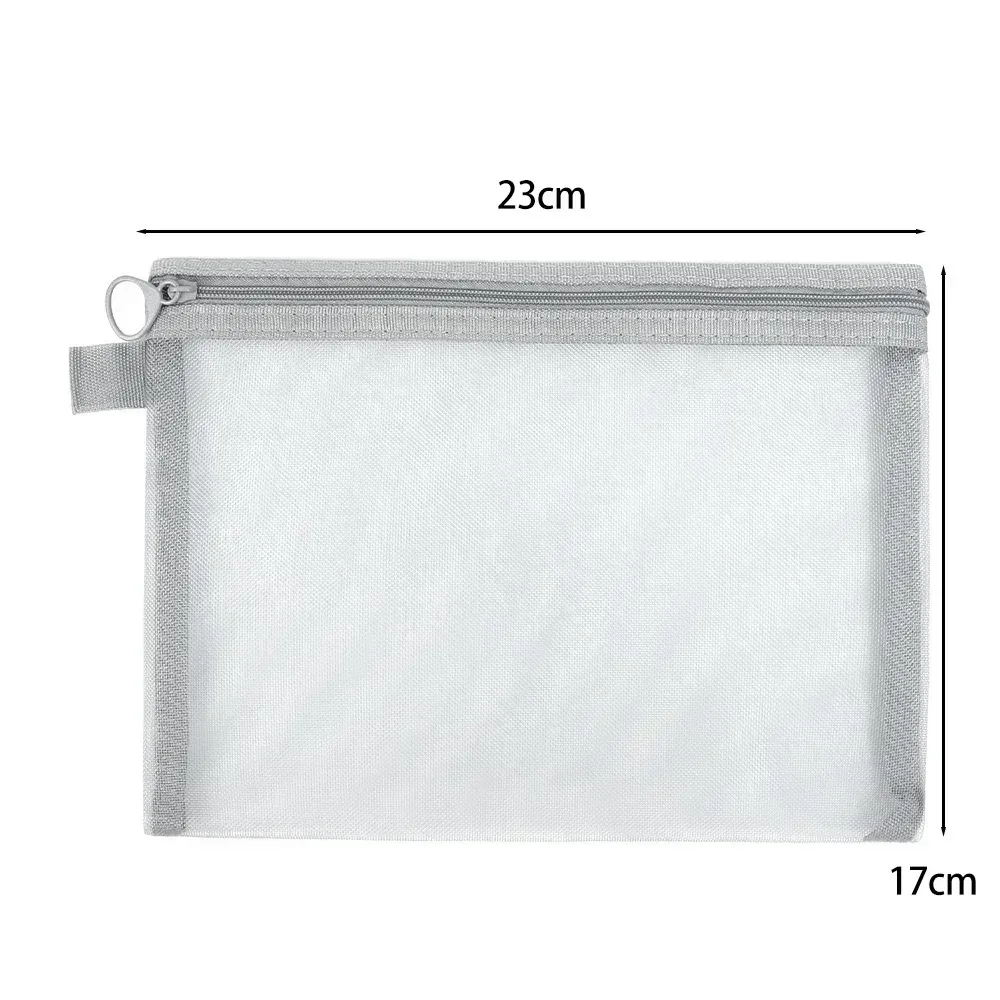 sacs à cosmétiques transparents en maille, petite et grande trousse de maquillage noire, trousse de toilette de voyage portable, trousse d'évaluation, stockage de rouge à lèvres, poudres, 1 pièce, 12 pièces