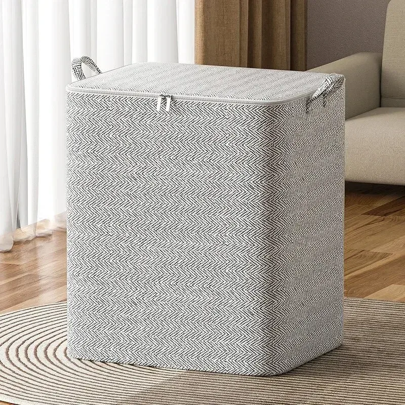 sac de rangement domestique de grande capacité, 1 pièce, matériau non tissé, organisateur de placard et de garde-robe, peut être utilisé pour les vêtements de couette, les jouets 2025
