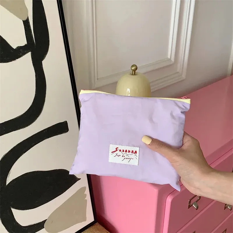 coréen kawaii voyage cosmétique rouge à lèvres porte-monnaie sac de rangement mignon maquillage sacs à main femmes portefeuille porte-crayon organisateur pochette sacs