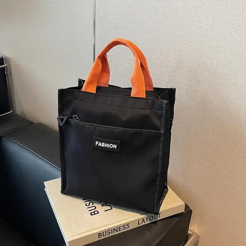 sac à main en toile, grand sac fourre-tout avec fermeture éclair, sac à bandoulière portable pour étudiants, livres scolaires, bureau, shopping quotidien.