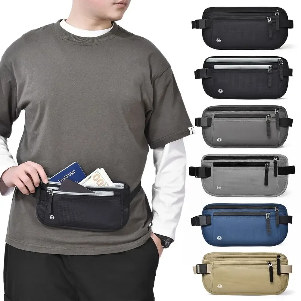 sac de voyage rfid créatif multicolore pour passeport, certificats personnels, portefeuille antivol, sac banane pour voyages d'affaires