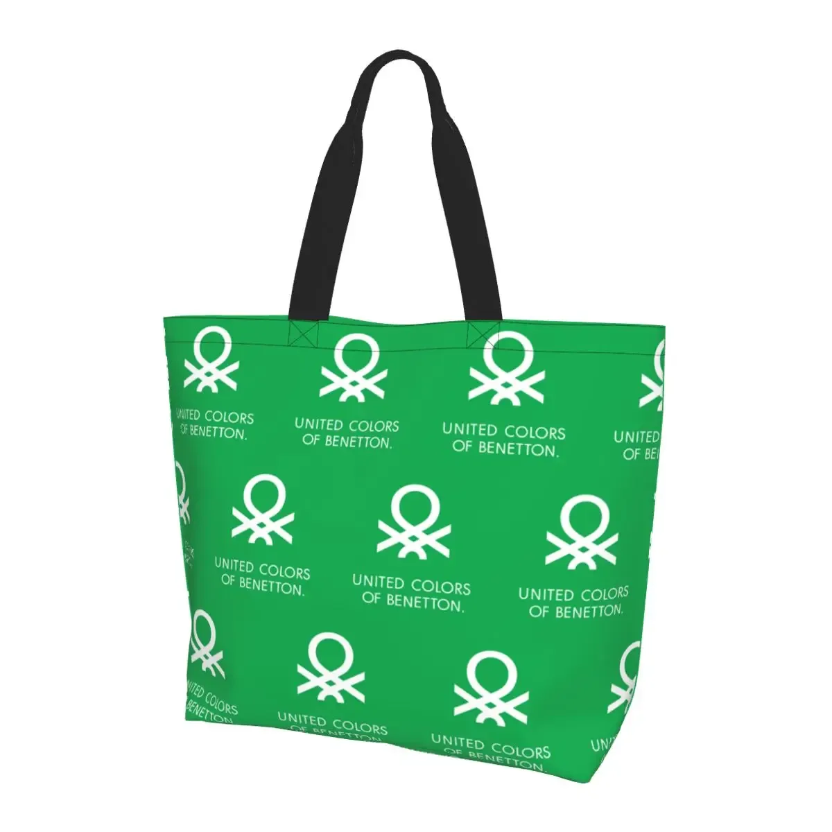 united colors of benetton sac fourre-tout en toile de grande capacité, sac à bandoulière, sac à provisions pour femmes