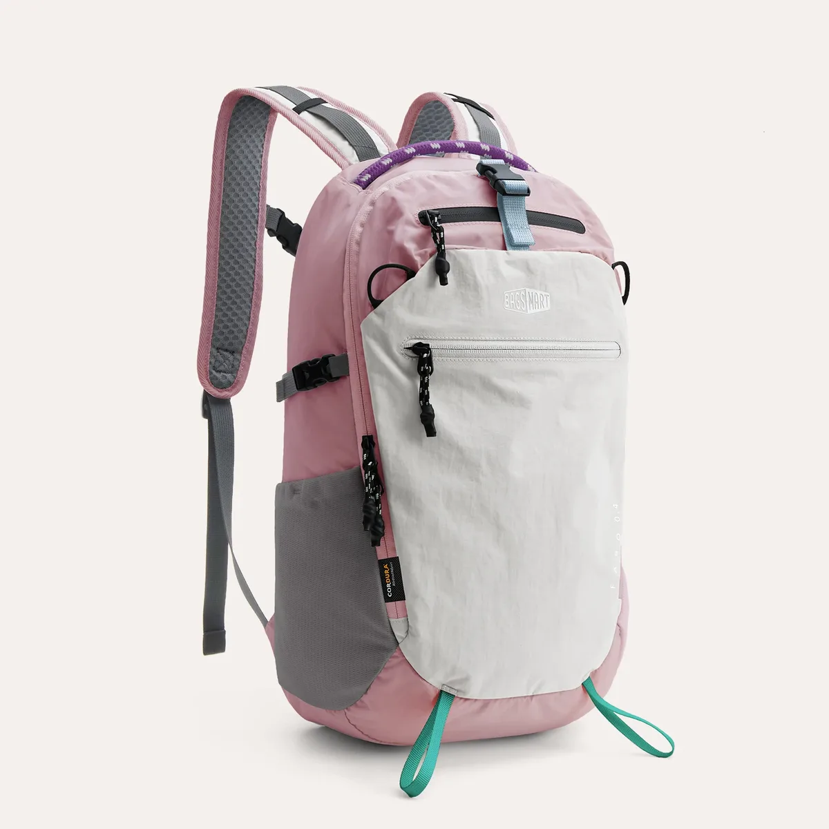 bagsmart sac à dos d'école pour femmes, sacs d'école imperméables en nylon, convient aux ordinateurs portables de 14 pouces, léger, durable, pour les voyages, les déplacements, la randonnée