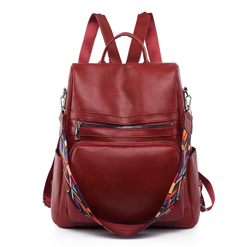 sacs à dos en cuir solide pour documents pour femmes, sacs initiés par la femme, sac d'école pour filles, sac à dos de voyage pour dames, sac à dos, haute qualité