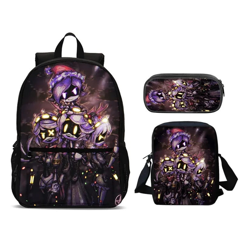 murder drones 3 pièces ensemble sac à dos 47 cm/18.5 pouces grande capacité sac à dos sac à bandoulière trousse à crayons sacs de livre pour garçons fille meilleur cadeau