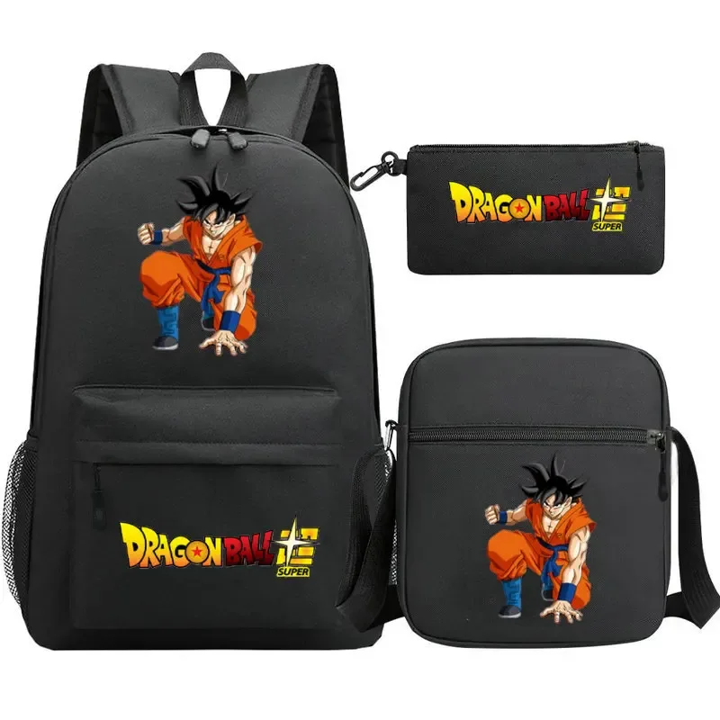 ensemble de sacs à dos dragon ball avec sac à déjeuner et trousse à crayons, sacs à dos pour garçons, sacs à dos légers pour ordinateur portable, sacs de voyage