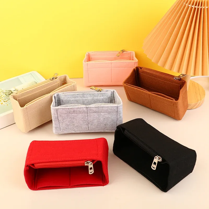 pochette intérieure en feutre pour sac à main, mini sac de rangement, doublure, insert de sac à main, vessie