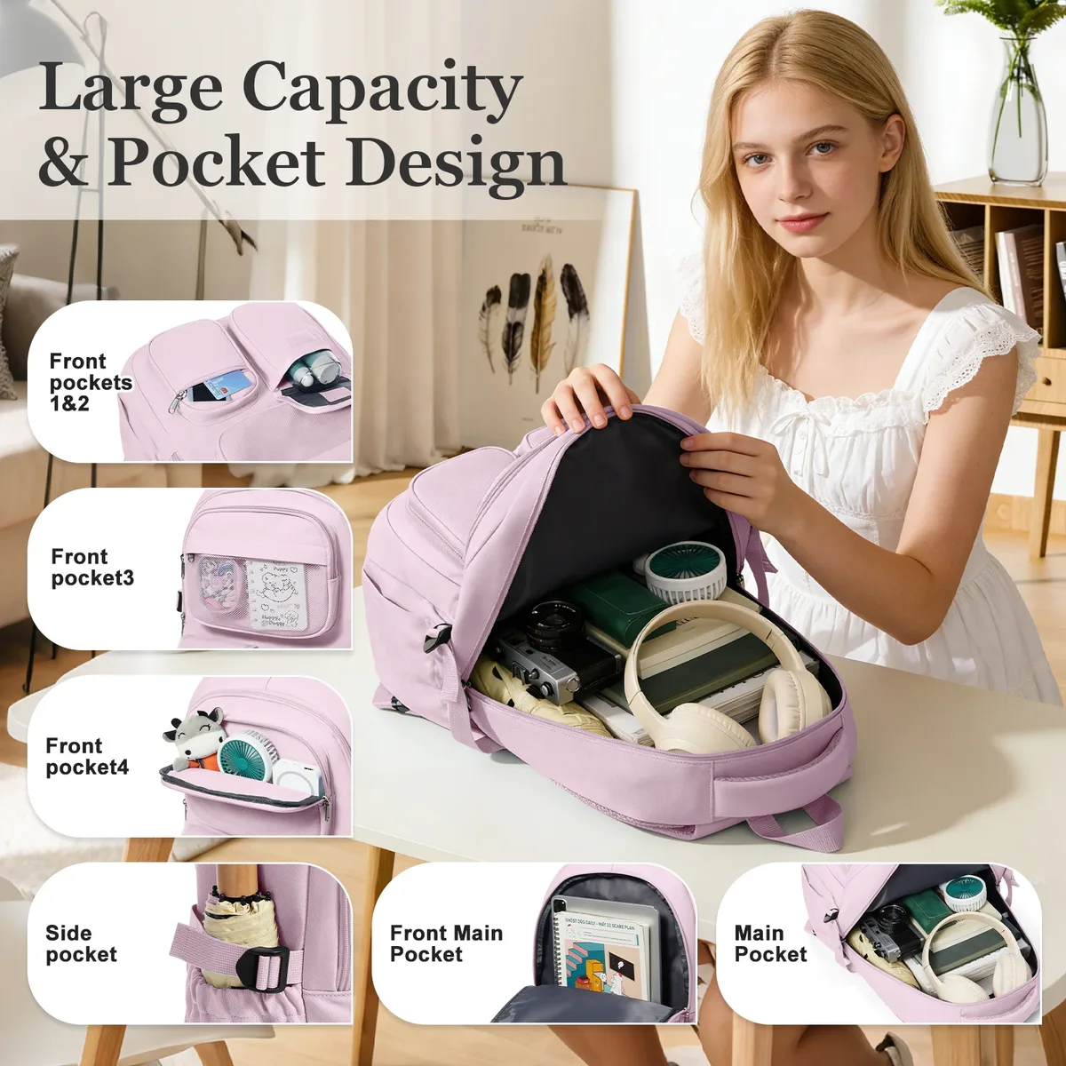 sac à dos scolaire pour adolescentes, sac à dos pour ordinateur portable de grande capacité, sacs d'école pour filles et garçons, sac à dos ergonomique à la mode, sac à dos décontracté