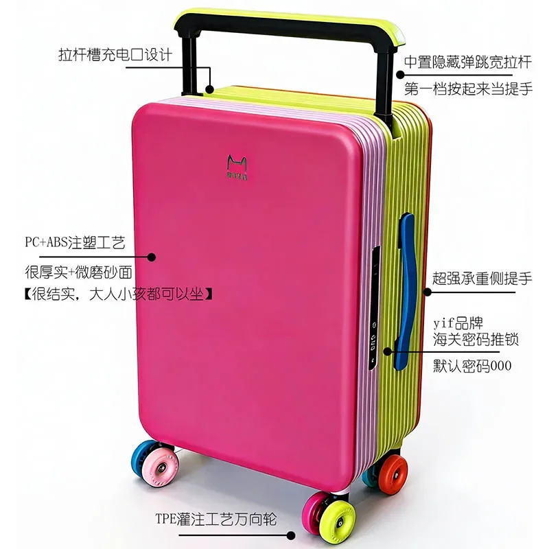 klqdzms valise 20/24 pièces, grande capacité, valise à roulettes, valise de cabine pour femmes, valise à code pour hommes avec roulettes, bagage à roulettes