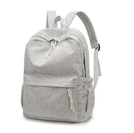 cartable personnalisé 2025 nouvelle mode velours côtelé fermeture éclair lisse nom unique personnalisé grande capacité sac à dos de voyage sac à dos de randonnée