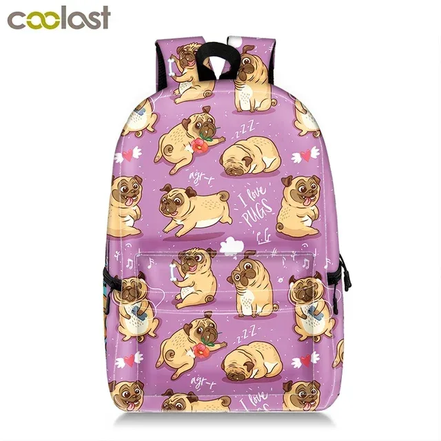 sac à dos imprimé chaton/chien, mignon, pour adolescent, garçon, fille, enfants, cartable pour voyage