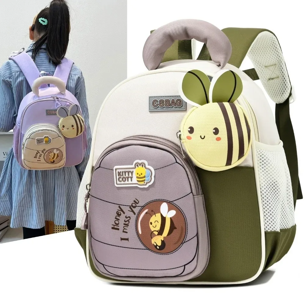 sac à dos pour enfants motif petite abeille, ergonomique, léger, avec bretelles larges, pour la maternelle, soulageant le poids