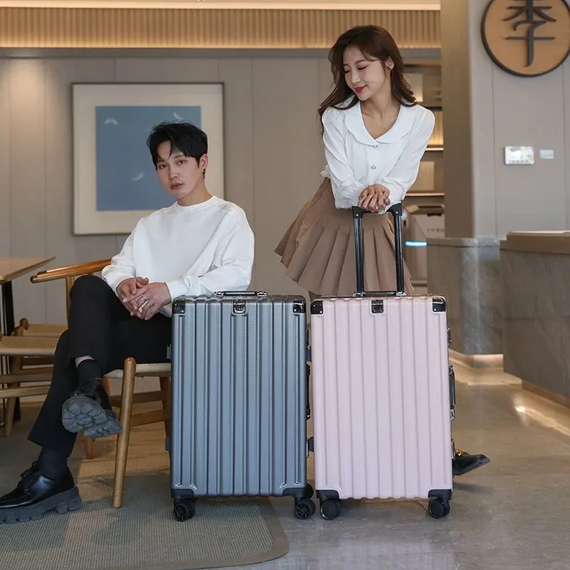 valise rigide à roulettes tendance, grande capacité, silencieuse, pour hommes et femmes, bagage de luxe à emporter à bord.