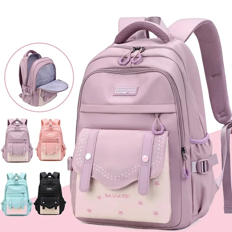 sac à dos quotidien de style coréen pour femmes, sac à dos de voyage en tissu nylon imperméable, sac d'école pour filles, sacs décontractés pour adolescents