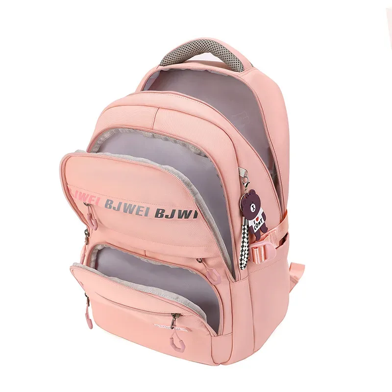 fille école sac à dos jeunesse grande capacité sacs à dos en nylon cartable sac à dos multi poches sac à dos décontracté sac de voyage