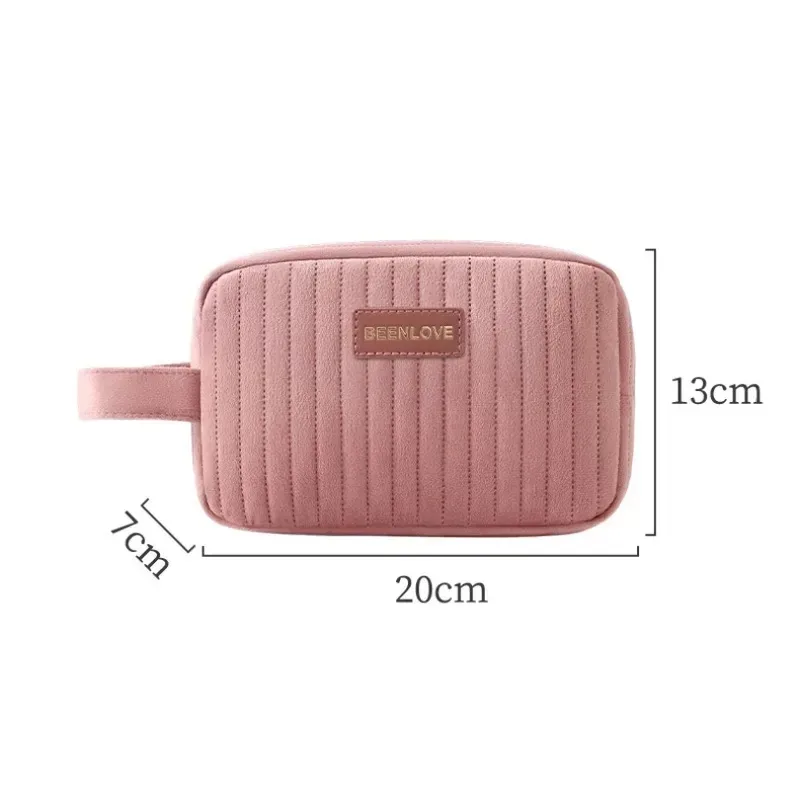 sac de rangement pour maquillage en velours pour la saison froide, grande capacité, pochette cosmétique pour pinceaux, cosmétiques, voyage, rangement quotidien