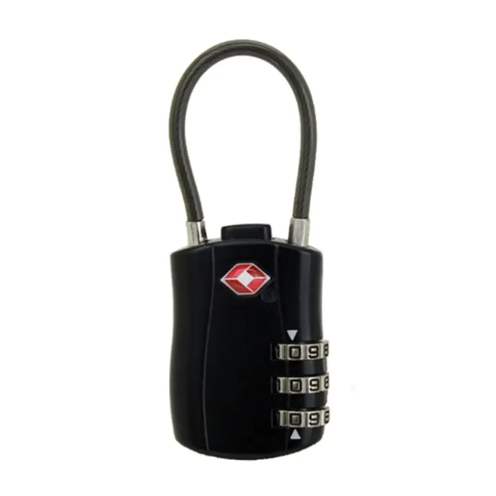 cadenas portable de haute sécurité, petit cadenas à code douanier, cadenas douanier tsa, cadenas intelligent à combinaison avec câble en acier