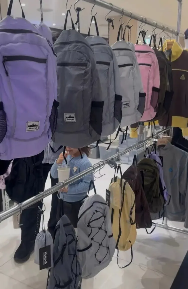 sac à dos en nylon à pois 2026, nouveau sac à dos ultraléger d'été grande capacité, sac à dos coréen tendance