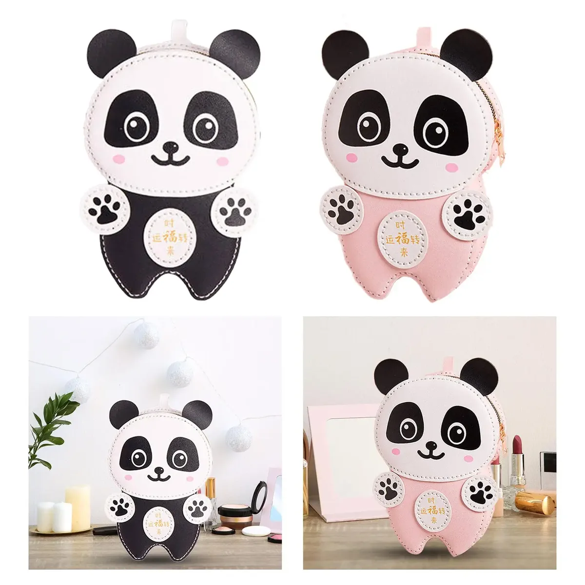 kit de matériel de fabrication de sacs, bricolage, panda de dessin animé en cuir pu, tricot à la main, artisanat, sac à bandoulière pour débutants, adultes, enfants et filles