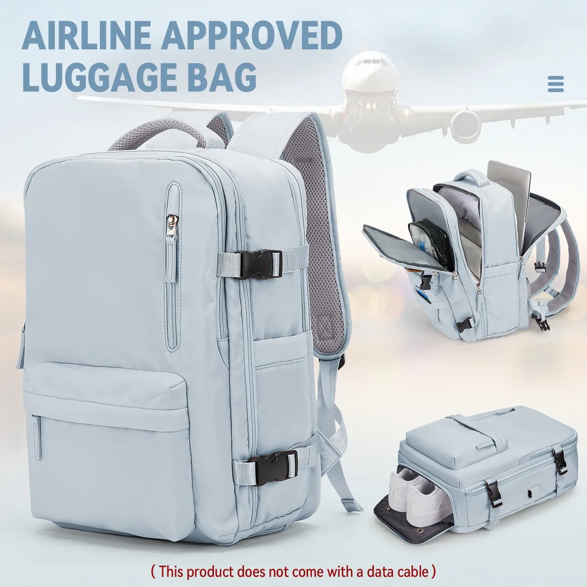 sac à dos de voyage en nylon de haute qualité pour femmes, grande capacité, sacs à dos de cabine pour ryanair, sac à dos pour ordinateur portable d'affaires pour hommes.