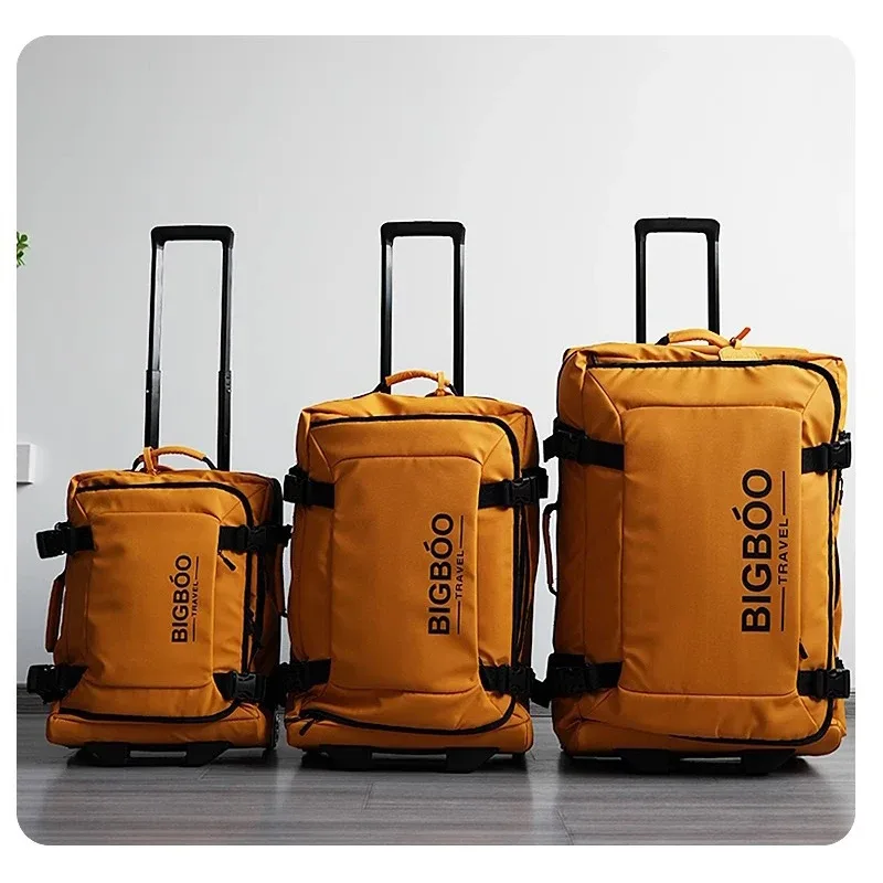 valise trolley ultra-légère à blocs de couleur de 28 pouces, grande capacité, sac multifonctionnel en tissu ox