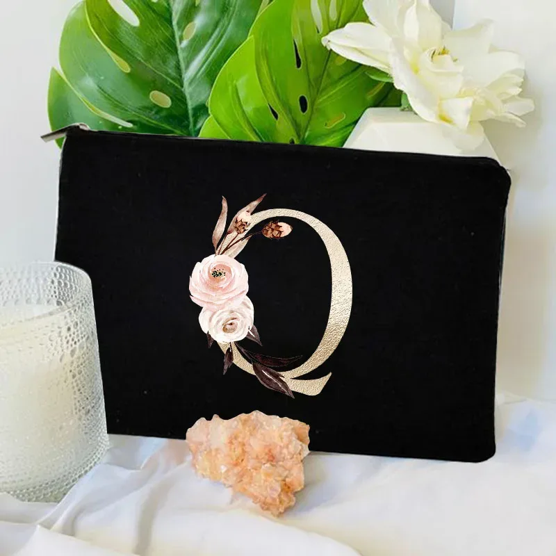 trousse de maquillage femme, pochette de voyage pour demoiselle d'honneur, organisateur de toilette, pochette de rangement pour fête de mariage, trousse à crayons pour mariée