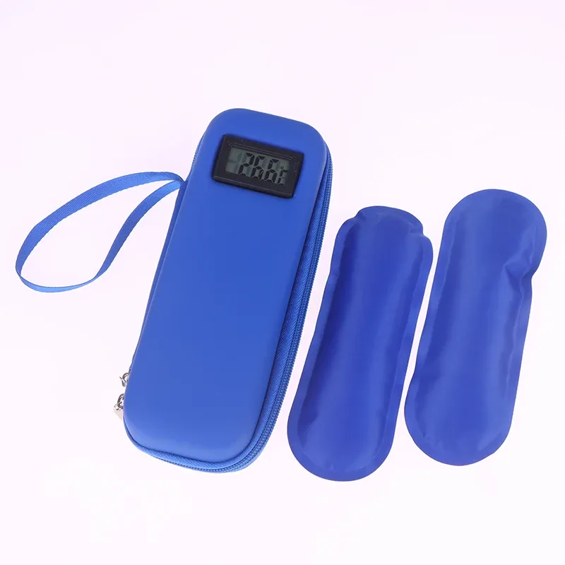 étui de voyage à insuline réutilisable avec affichage de thermomètre, sac de rangement de médicaments, sac de refroidissement à insuline étanche pour les diabétiques